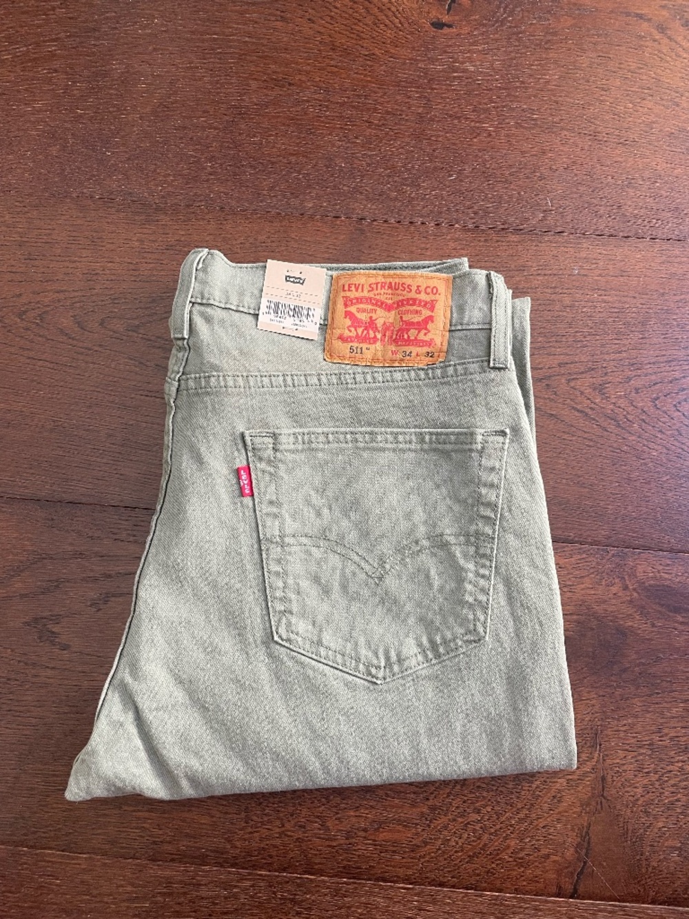 Levi's 511 Slim Fit Jeans - Deep Lichen Green - 34x32